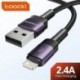 Szín: 1m fekete - Toocki Lightning kábel IPhone14 13 12 11 Pro Max Xs Xr 8 Plus gyorstöltő USB vezetékhez iPhone töltő