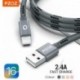 Szín: ezüst - PZOZ USB kábel iPhone kábelhez 14 13 12 11 Pro Max Xs Xr X 8 plus iPad Air Mini gyorstöltő kábel iPhone