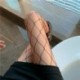Szín: Fekete Medium Mesh - Szexi női hosszú hálós comb hosszú zokni hálós harisnyanadrág női nyári leggings harisnya