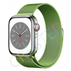 Szín: zöld - Milánói hurkos szíj Apple óra szíjhoz 44mm 40mm 45mm 41mm 42mm 38mm 45 44mm karkötő IWatch Series 3 5 6 SE