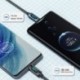 Szín: 7A fekete - Essager USB Type C kábel Huawei Honor Xiaomi Samsung Super Charge 66W/100W gyorstöltő USB C töltő
