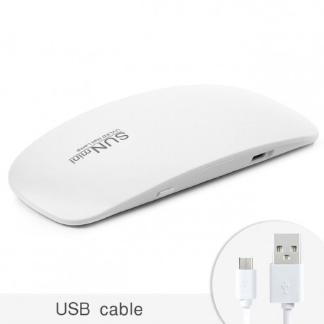 Fehér szín - 6 W-os Mini Körömszárítógép Hordozható 6 LED-es UV manikűr lámpa Otthoni használatra készült