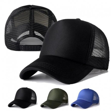 Szín: kék - Uniszex sapka Alkalmi, sima hálós baseballsapka, állítható, snapback sapka női férfiaknak férfi hip-hop
