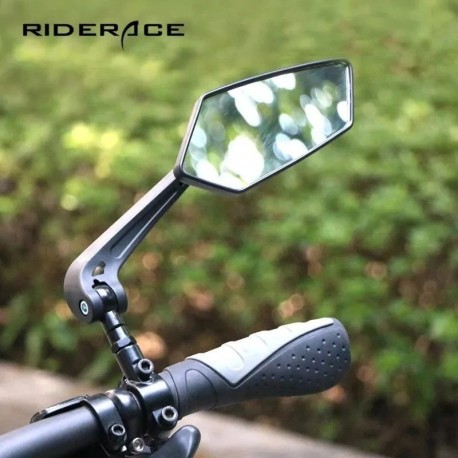 Fekete szín - RIDERACE kerékpár hátsó visszapillantó tükör átlátszó kerékpár széles hatótávolságú hátsó