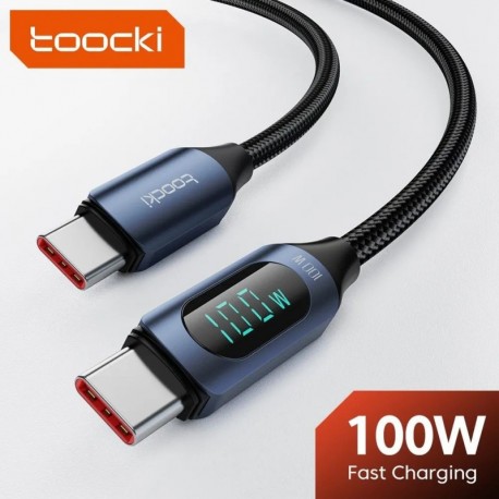 Szín: 66W AC barna - Toocki Type C - Type C kábel 100 W PD gyorstöltő töltő USB C - USB C kijelző kábel Xiaomi POCO F3
