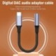 Szín: Szürke - Typec adapter mobil élő közvetítéshez csúcskategóriás Dac dekódoló kör alakú lyuk 3 5 mm-es