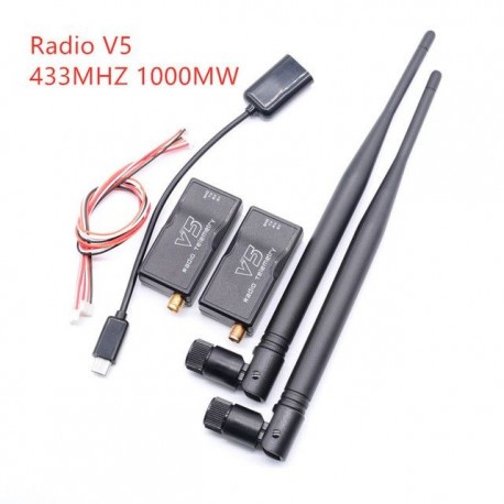 Szín: V5 1000MW 433MHZ - 3DR rádió telemetria 433Mhz 915Mhz 100MW/500MW/1000MW levegő földi adatátviteli modul OTG-vel APM