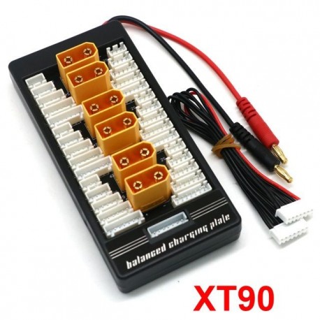 Szín: XT90 csatlakozó - XT60 XT30 XT90 T-Plug EC3 EC5 Lipo akkumulátortöltő adapter kártya 2-6S ISDT Q6 PL6 PL8