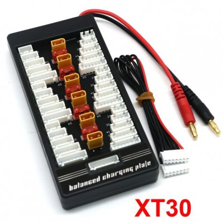 Szín: XT30 csatlakozó - XT60 XT30 XT90 T-Plug EC3 EC5 Lipo akkumulátortöltő adapter kártya 2-6S ISDT Q6 PL6 PL8