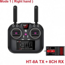 Szín: Mode1 TX RX - Hotrc HT-8A 2.4G 8CH FHSS GFSK adó távirányító SBUS vevő modell repülőgép drone autós hajóhoz
