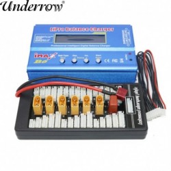 Szín: T dugós adapterrel - Új iMAX B6 LCD képernyős digitális RC Lipo NiMh akkumulátor-kiegyenlítő töltő   B6AC Lipo