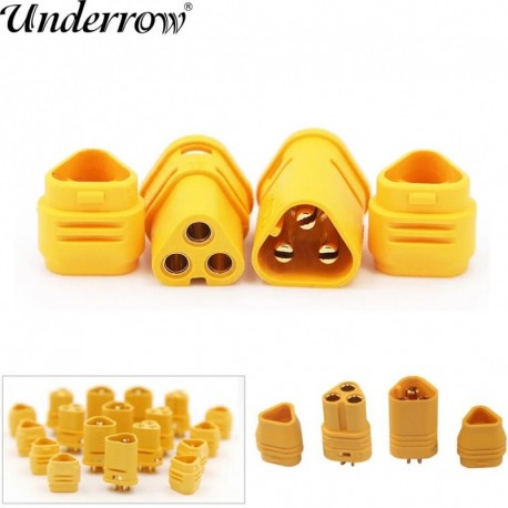 Szín: 5 pár - 5 pár AMASS MT30 2mm 3 tűs csatlakozó / motor csatlakozó / dugókészlet RC Lipo akkumulátorhoz RC modell