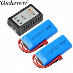 Szín: 1 elem - 7.4V 3800mAh 2S Lipo akkumulátor Imax B3 töltővel Wltoyshoz 144001/14401 0/ 124017/124019/124018/12428 RC Car