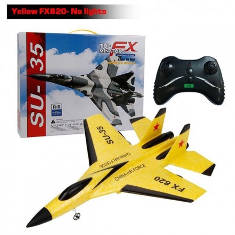 Szín: FX820 Yellow NoLight - RC Plane SU35 2.4G RC repülőgép távirányító repülő modell vitorlázó repülőgép F22