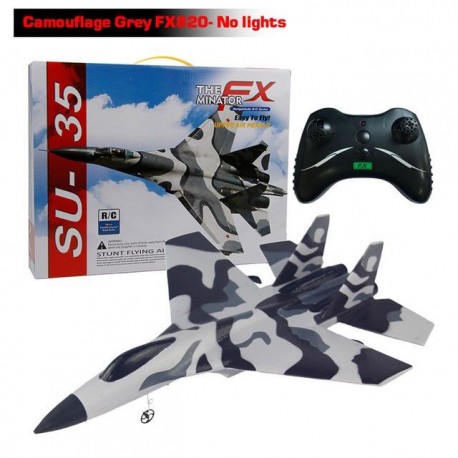 Szín: FX820 Grey No Light - RC Plane SU35 2.4G RC repülőgép távirányító repülő modell vitorlázó repülőgép F22