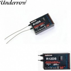 RadioLink R12DS 12CH 12 csatornás 2,4 GHz-es vevő AT10 adóhoz, repülőgép légi fényképező eszközhöz