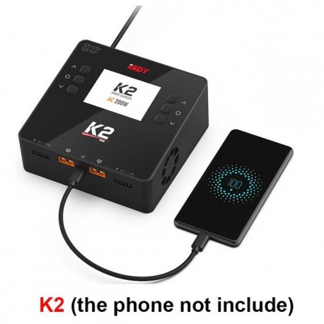 Szín: K2-US - ISDT K2 Air AC 200W DC 500Wx2 20A Dual Channel Balance Lipo Charger Kisütő Lipo NiMh Pb Battery Rc modellhez