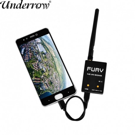 Szín: 5 DB - FPV USB OTG 5.8G 150CH teljes csatornás FPV vevő audióval 5.8G FPV vevő Android okostelefonokhoz UVC