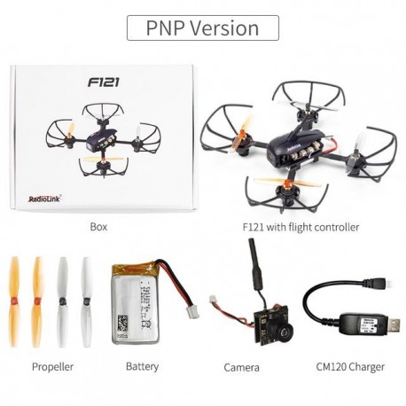 Szín: PNP verzió Nincs TX - Radiolink F121 RTF FPV Racing Drone 121MM Mini Quad T8S Controller R8SM Receiver 3 Repülési mód