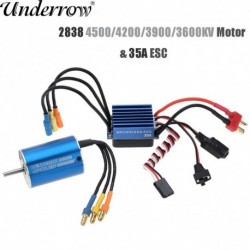 Szín: 2838 3600KV Combo - 2838 3600KV 4500KV 4P érzékelő nélküli kefe nélküli motor elektronikus sebességszabályozó
