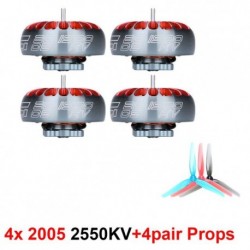 Szín: 2550KV prpps-el - 4db/tétel IFlight XING 2005 2550KV 1900KV 4-6S kefe nélküli motor Nazgul Cine 5030 propeller 5