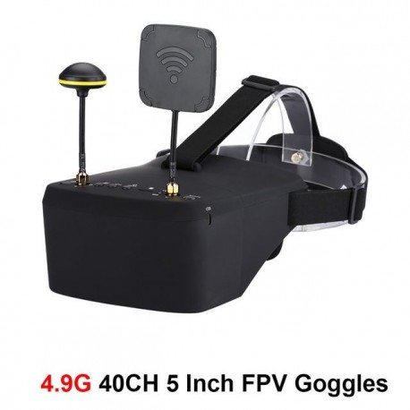 Szín: 4,9G szemüveg - EV800D 5.8G 4.9G 40CH 5 hüvelykes headset HD DVR Diversity FPV szemüveg W/ 25-1300mW Kapcsolható FPV