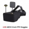 Szín: 4,9G szemüveg - EV800D 5.8G 4.9G 40CH 5 hüvelykes headset HD DVR Diversity FPV szemüveg W/ 25-1300mW Kapcsolható FPV