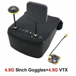 Szín: 4.9G Goggles VTX - EV800D 5.8G 4.9G 40CH 5 hüvelykes headset HD DVR Diversity FPV szemüveg W/ 25-1300mW Kapcsolható