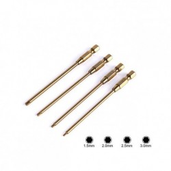 Szín: A típus - 4 az 1-ben hatlapfejű csavarhúzó 1,5 2,0 2,5 3,0 mm 6,35 mm kétszínű, külön fogantyús csavarkulcs