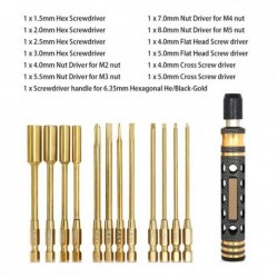 Szín: I Típus - 4 az 1-ben Hatlapfejű csavarhúzó 1,5 2,0 2,5 3,0 mm 6,35 mm Kétszínű, külön fogantyús csavarkulcs