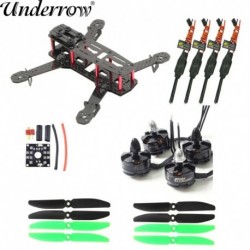 Szénszálas ZMR250 C250 Quadcopter & 2204 2300kv Motor & BLHeli 12A Esc & 3,5MM Banana Head Dugó QAV250-hez