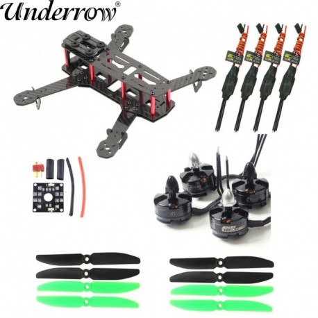 Szénszálas ZMR250 C250 Quadcopter & 2204 2300kv Motor & BLHeli 12A Esc & 3,5MM Banana Head Dugó QAV250-hez