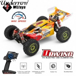 Szín: 144001 Piros 60KM - WLtoys 144010 144001 75KM/H 2,4G kefe nélküli 4WD elektromos nagy sebességű távirányító