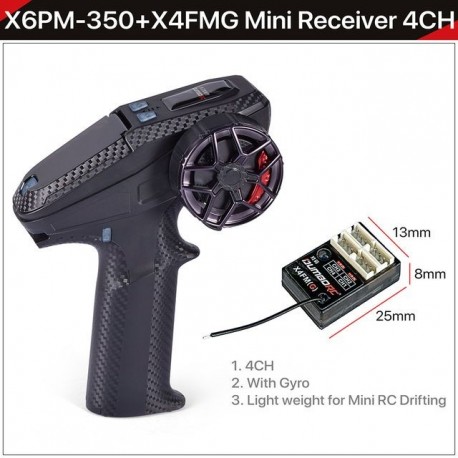 Szín: X6PM-350 X4FMG - DUMBORC X6PM-350 RC adó és vevő készlet BL3F/X6FG/X6FP/X4FMG 2.4GHZ RC vezérlő 6CH Gyro