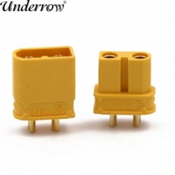 Szín: 50 pár - 5/10/50 pár Amass XT30UD vízálló dugó, 2 mm-es 15 A réz aranyozott apa csatlakozó RC FPV Racing Drone