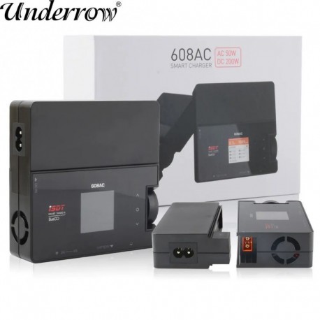 ISDT 608AC AC 60W DC 200W 8A BattGo Smart akkumulátortöltő kisütő levehető tápegységgel