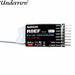 Radiolink R8EF 2.4Ghz 8 csatornás RC vevő támogatás S-Bus/PPM/PWM jel 8CH T8FB T8S RC adó RC autós hajó repülőgéphez