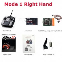 Szín: Szürke mód1 - RadioLink AT10 II 2.4Ghz 10CH RC adó R12DS vevővel PRM-01 Feszültség visszatérő modul RC Quadcopter