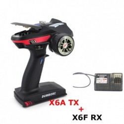 Szín: X6A X6F - DumboRC X6 X4 X6P 2.4G 6CH adó X6FG Gyro X6F vevővel LED fénykészlet 1/10 1/8 lánctalpas axiális SCX10