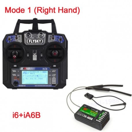 Szín: Mode1 i6 iA6B-vel - FlySky FS-i6 2.4G 6CH AFHDS RC adó FS-iA6 FS-iA6B vevővel Repülőgép Heli UAV Multicopter