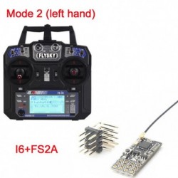 Szín: Mode2 i6 FS2A-val - FlySky FS-i6 2.4G 6CH AFHDS RC adó FS-iA6 FS-iA6B vevővel Repülőgép Heli UAV Multicopter