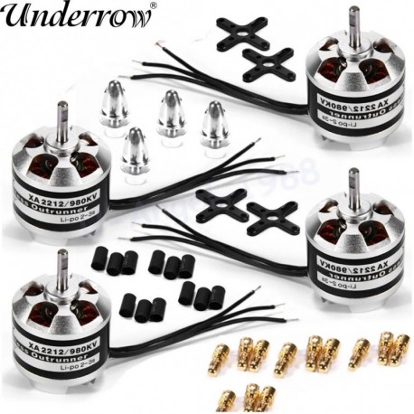 Szín: 4db XA2212 1400KV - Emax XA2212 820KV 980KV 1400KV 3S kefe nélküli motor Mini 250 280 FPV Quadcopter Quadcopterhez