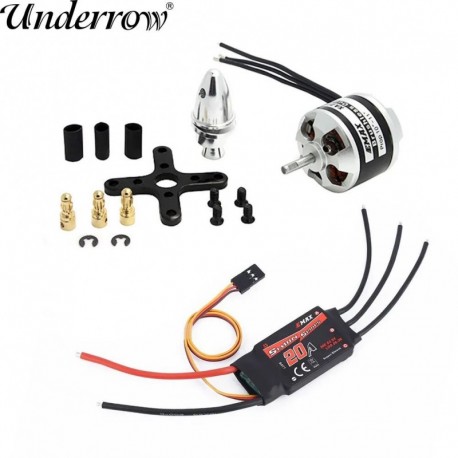 Szín: XA2212 980KV 20A - EMAX XA2212 820KV 980KV 1400KV motor EMAX Simonk 20A / 30A ESC készlettel Alkatrészek RC modellhez