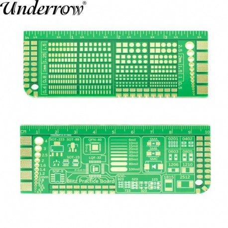 Szín: 2 db - 1/2/5db IFlight 10x4cm BLITZ PCB gyakorló forrasztótábla FPV kezdőknek Új pilóták forrasztási szintet