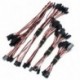 Szín: 500MM-5db - 5db/tétel 150mm 300mm 500mm RC Servo Y hosszabbító kábel vezeték vezeték JR Futaba Rc akkumulátoros