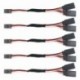 Szín: 150MM-5db - 5db/tétel 150mm 300mm 500mm RC Servo Y hosszabbító kábel vezeték vezeték JR Futaba Rc akkumulátoros