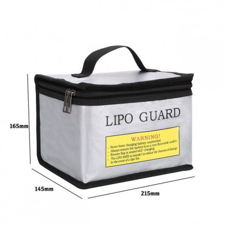 Szín: 215x145x165mm - Tűzálló vízálló lipo akkumulátor robbanásbiztos biztonsági táska lipo akkumulátor tároló