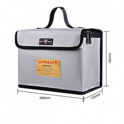 Szín: 260x135x185mm - Tűzálló vízálló lipo akkumulátor robbanásbiztos biztonsági táska lipo akkumulátor tároló