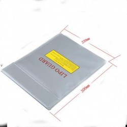 Szín: ezüst 230x300mm - Tűzálló vízálló lipo akkumulátor robbanásbiztos biztonsági táska lipo akkumulátor tároló