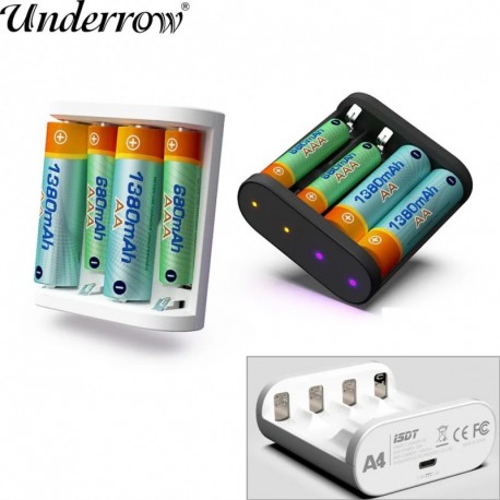 ISDT A4 10W 1,5A AA AAA akkumulátortöltő DC Smart akkumulátortöltő egység 10500 12500 akkumulátorhoz